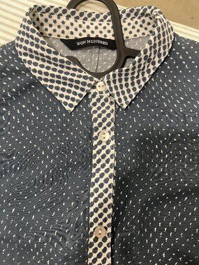 Won Hundred shirt dress, grey/ white, size 36 (xs-s)